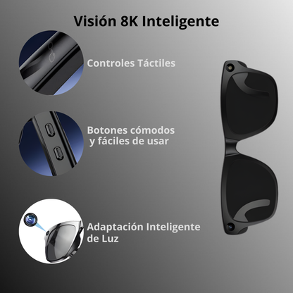 Gafas multifuncionales 8K con IA