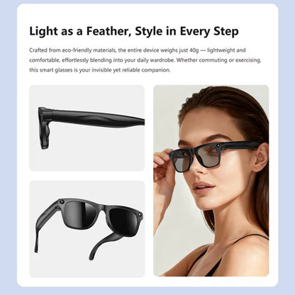 8K AI Smart Camera Glasses Chat Gpt Multifunctional Touch Sport Sunglasses Bluetooth Calling Music Player Photochromic