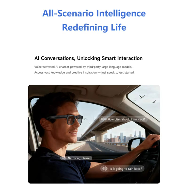 8K AI Smart Camera Glasses Chat Gpt Multifunctional Touch Sport Sunglasses Bluetooth Calling Music Player Photochromic