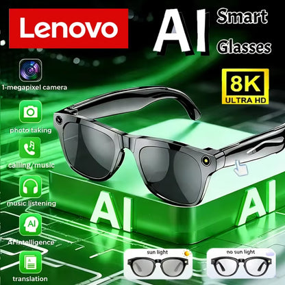 8K AI Smart Camera Glasses Chat Gpt Multifunctional Touch Sport Sunglasses Bluetooth Calling Music Player Photochromic